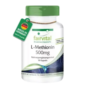 L-Metionin 500 mg kapsule (kosa, koža i jetra), a 90 caps - Fairvital