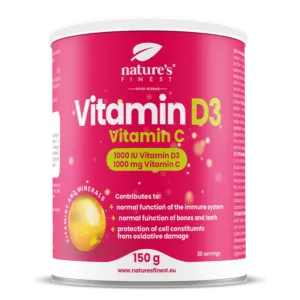 Vitamin D3 + Vitamin C u prahu 150 g - Nature's Finest